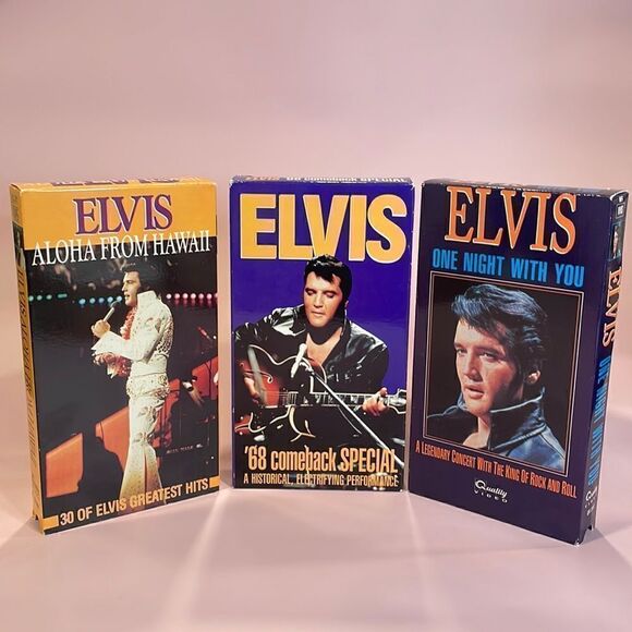 Lot of 3 Elvis Concert Specials on VHS: ‘68 Comeback Special, One Night With You - Picture 1 of 10